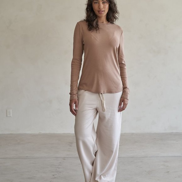 eavolu® Baikal Wide Leg Pant, XS-XL, Eco-Friendly, Color: BONE